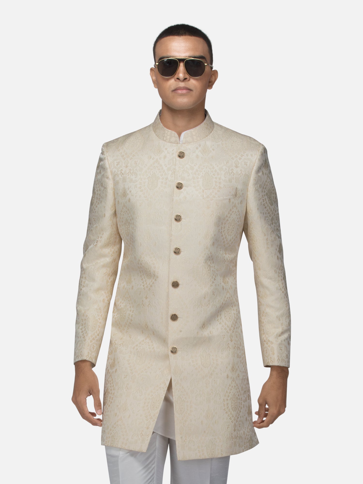 Cream Rajputana Sherwani