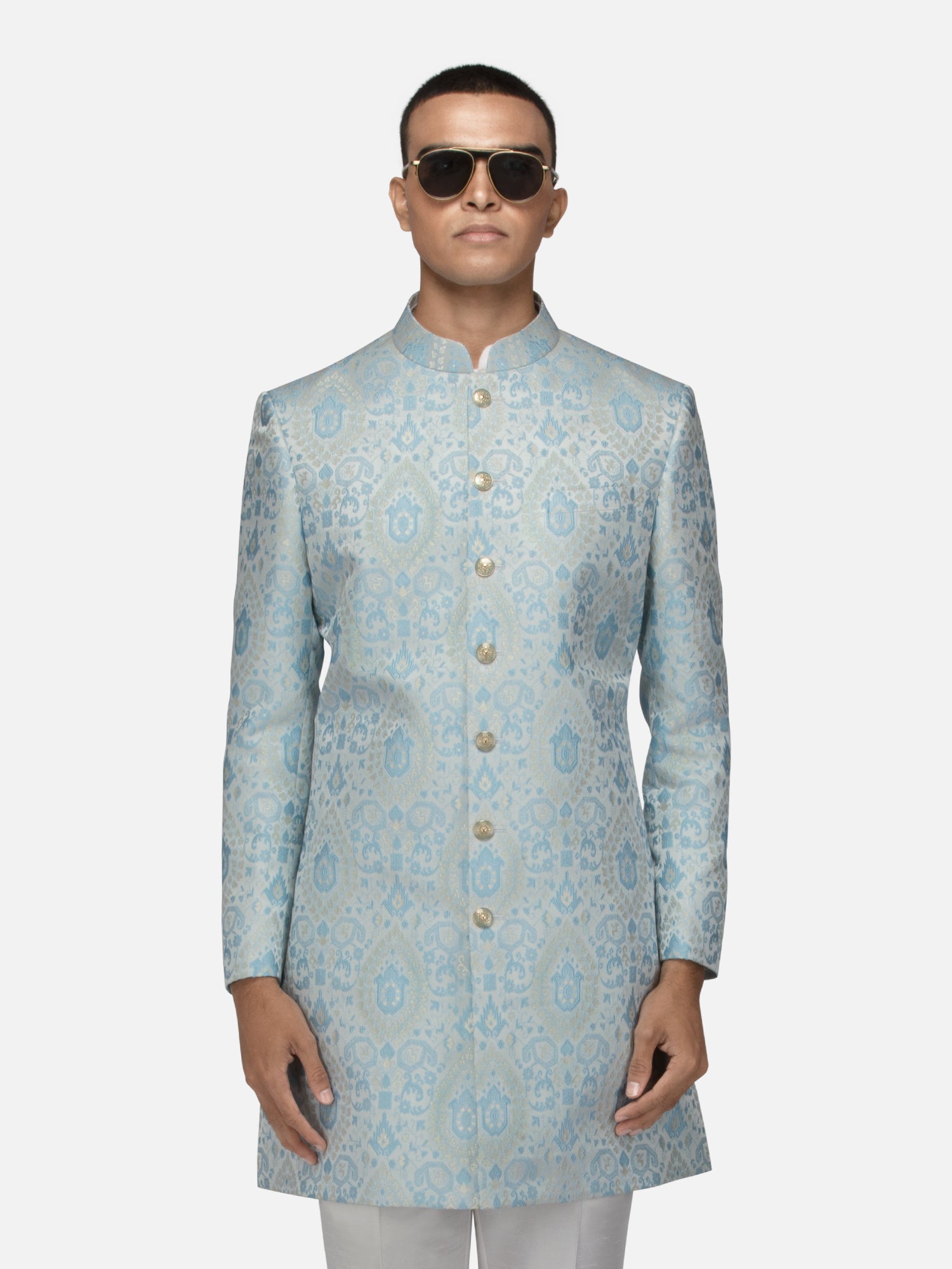 Light Blue Rajputana sherwani