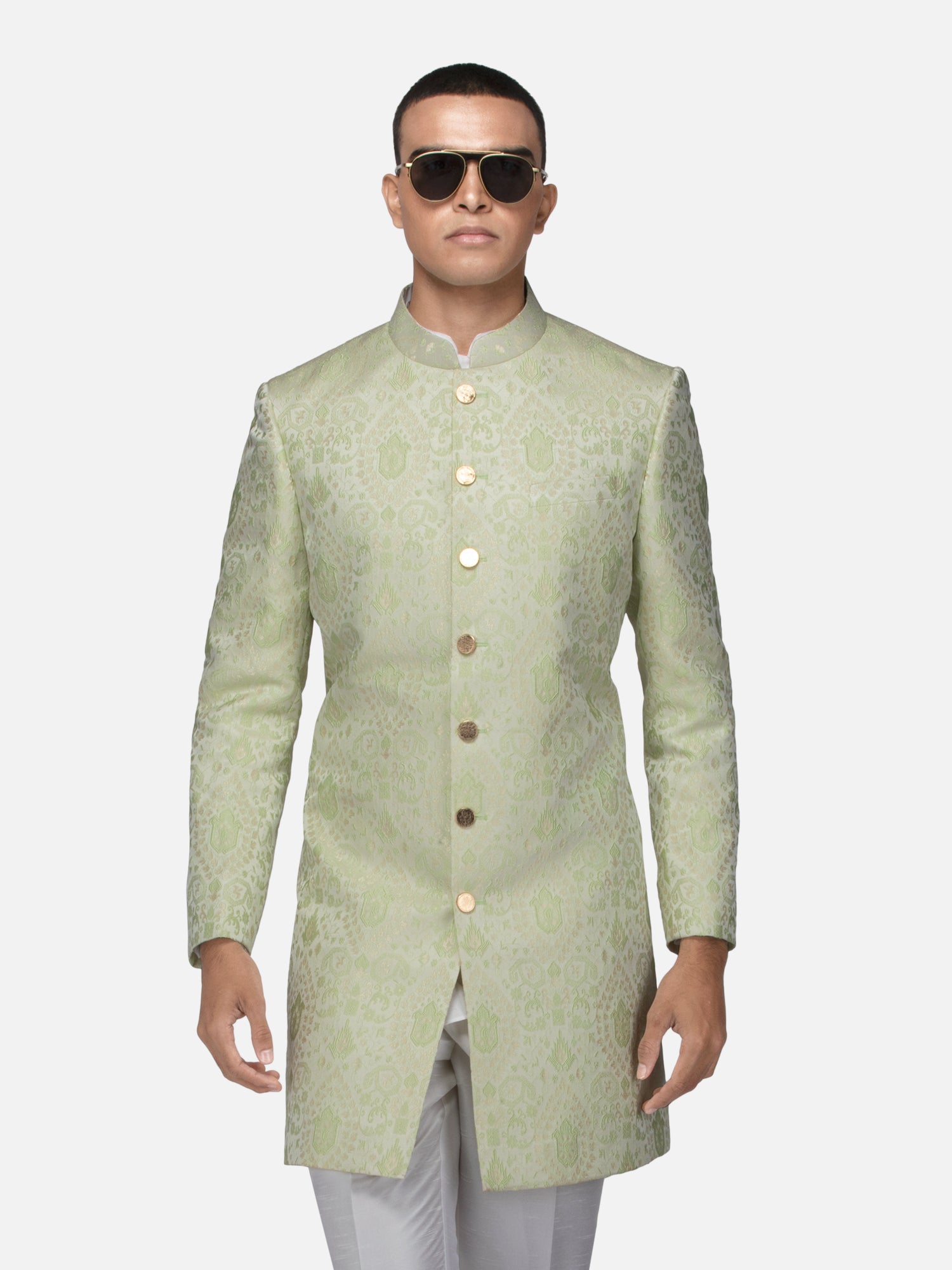 Mint Green Rajputana Sherwani