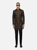 Black Rajputana sherwani