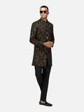 Black Rajputana sherwani