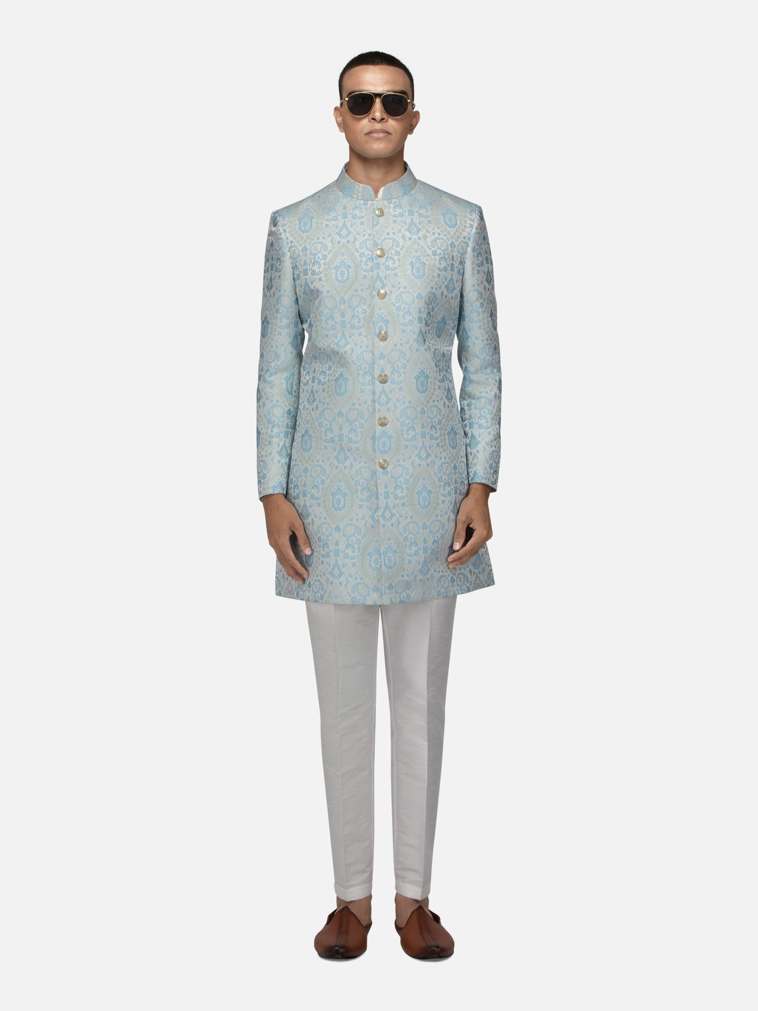 Light Blue Rajputana sherwani