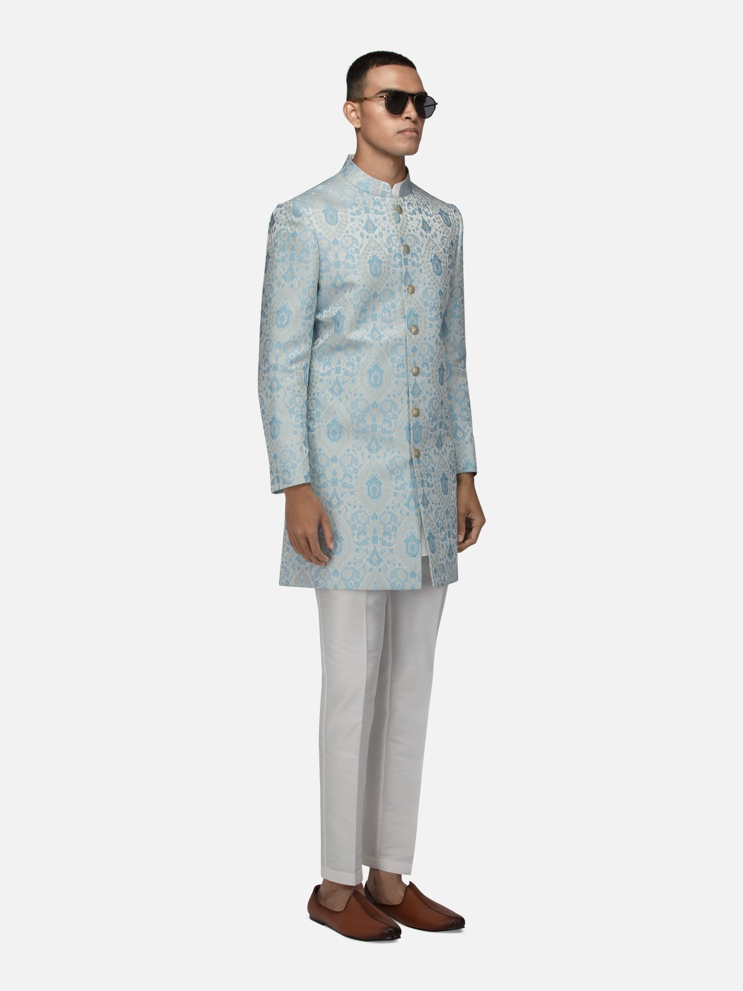 Light Blue Rajputana sherwani