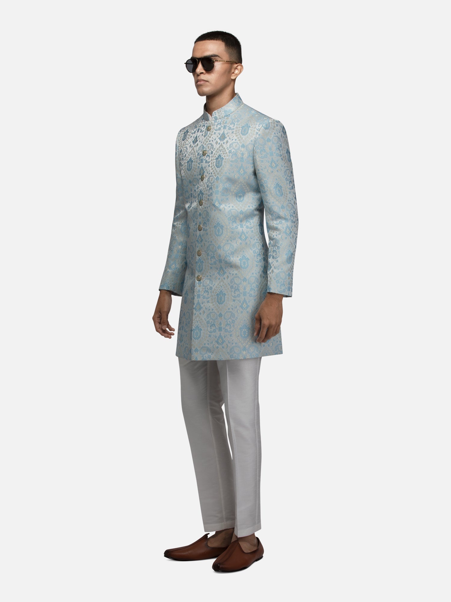 Light Blue Rajputana sherwani