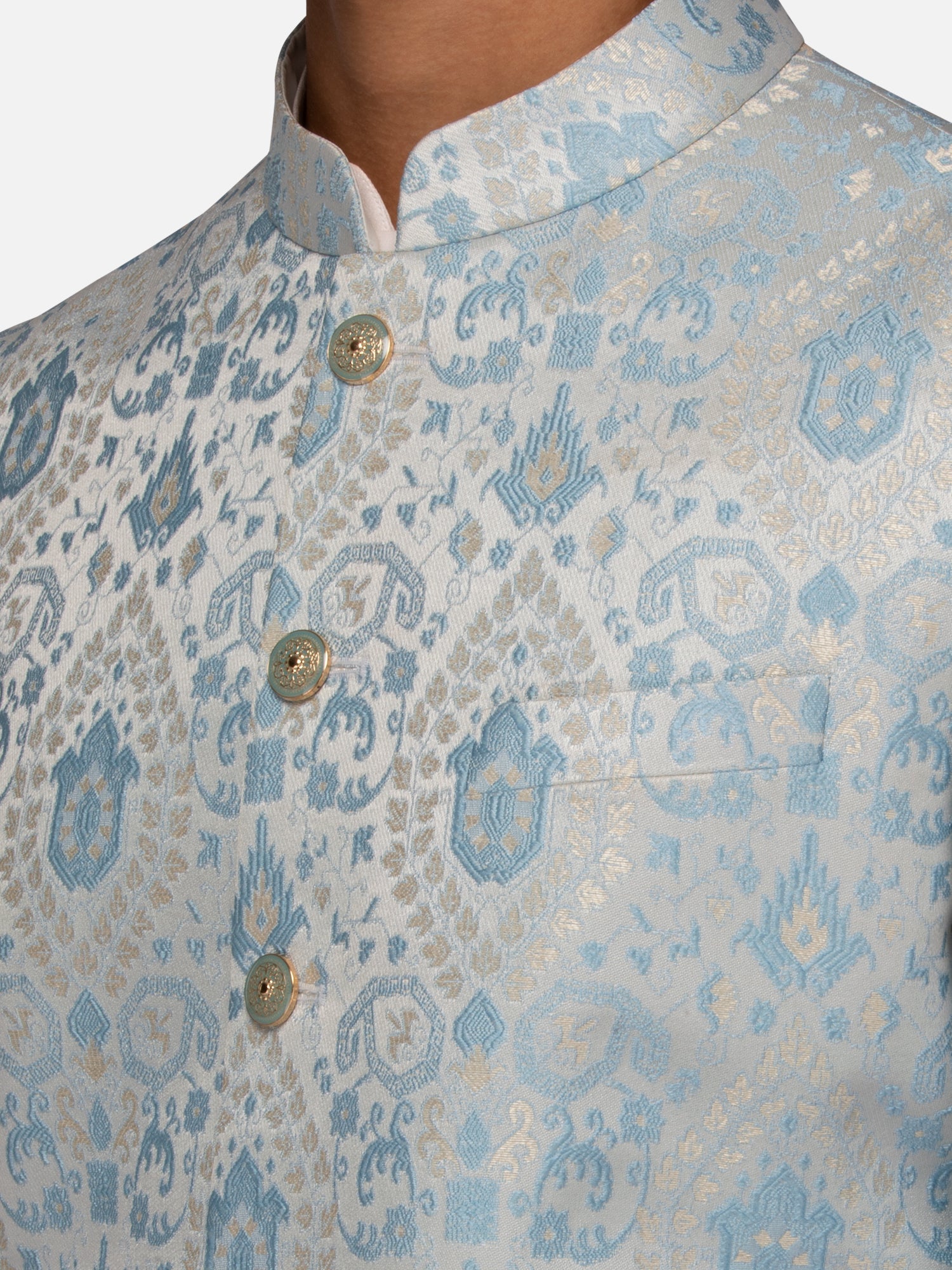 Light Blue Rajputana sherwani