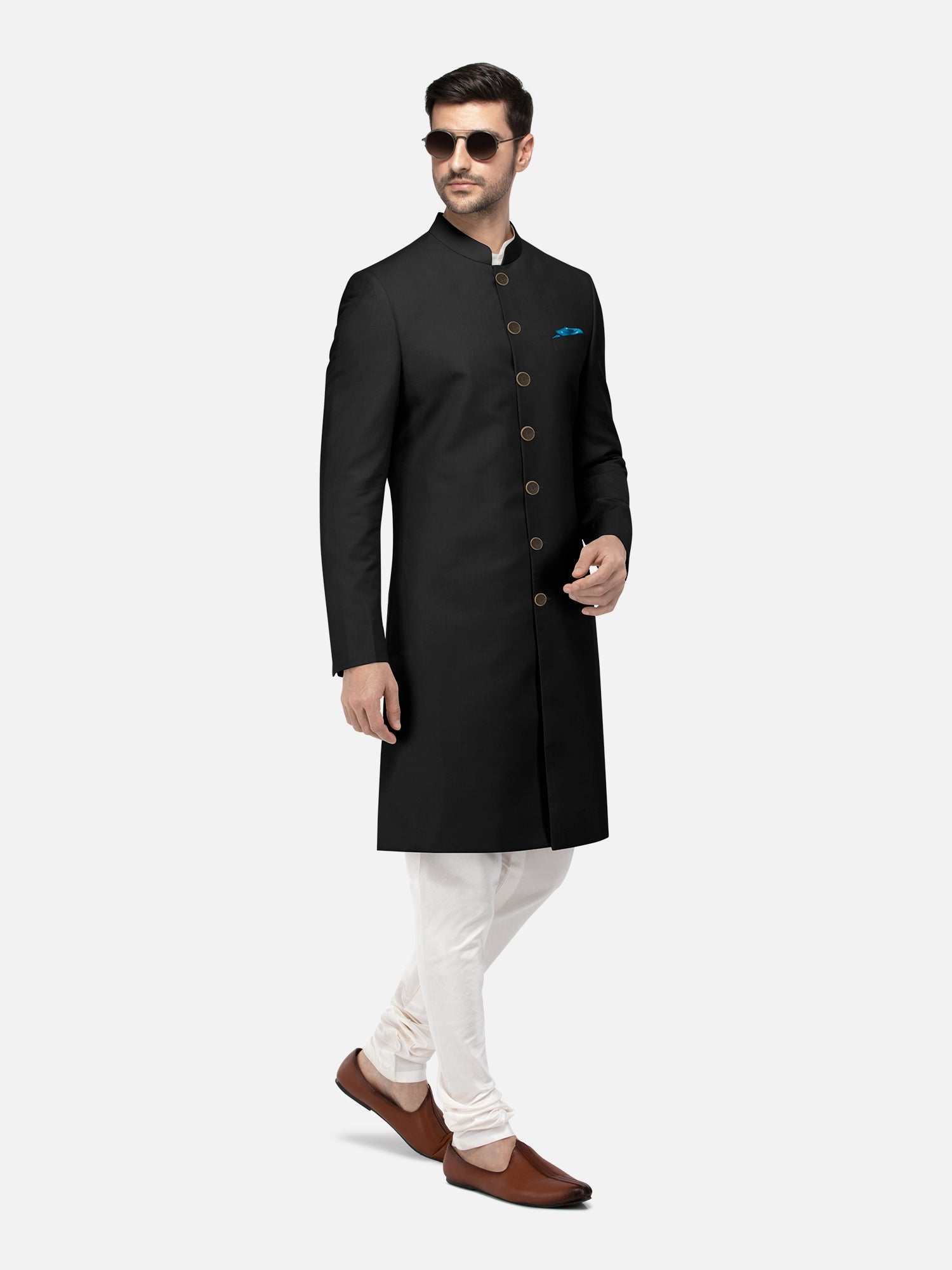 Majestic Black Sherwani