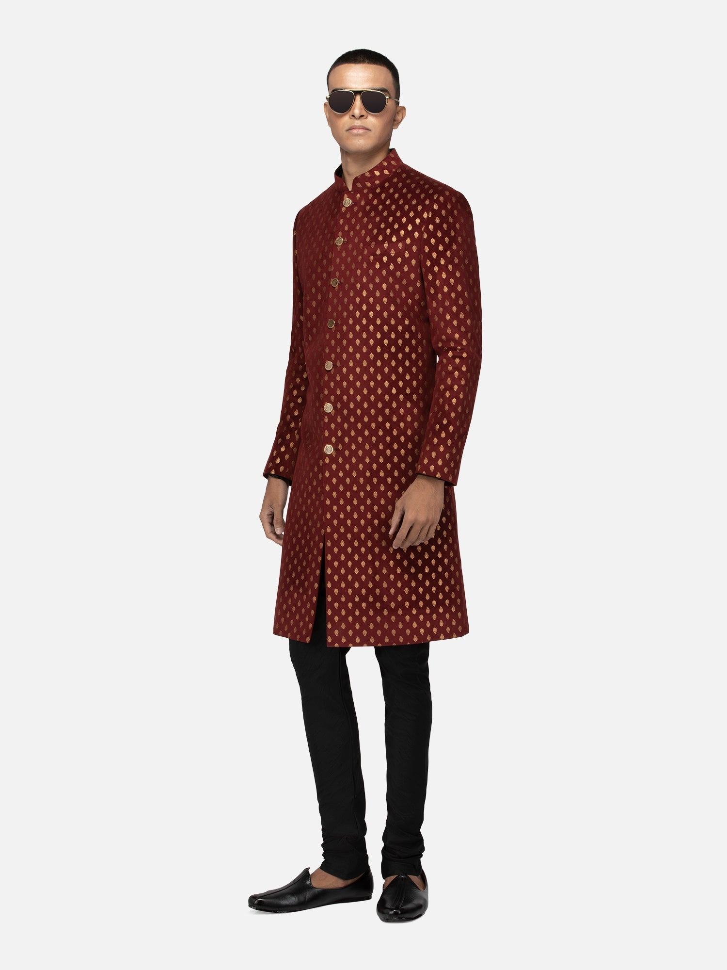 Maroon Tulip Sherwani