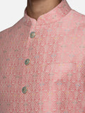 Peach Flora sherwani